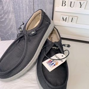 Gray slip on canvas shoes men